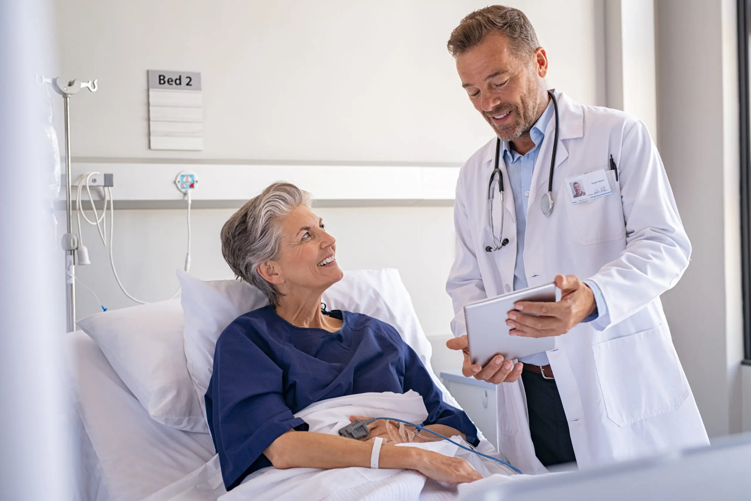 Doctor with patient
